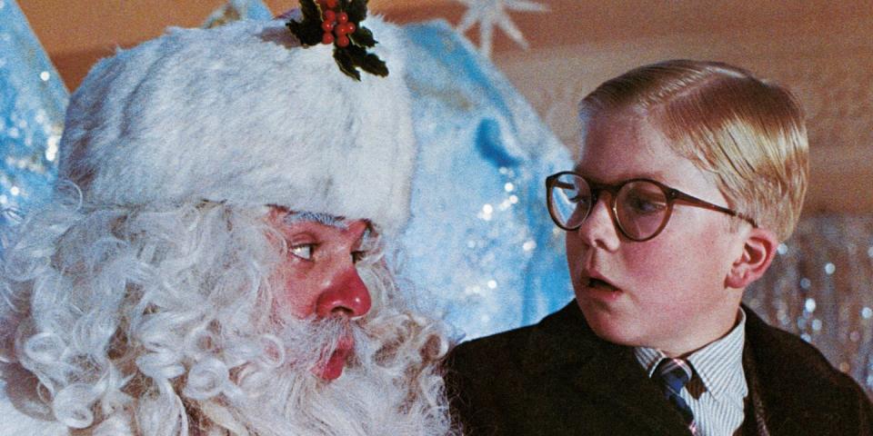 <p>One of the most beloved holiday films of all time, <em>A Christmas Story</em> delivers the laughs year after year in its depiction of young Ralphie Parker, whose dreams of Christmas are dashed by several unfortunate events. He's forced to wear a pink bunny suit gifted by a relative, the family dog destroys their delicious turkey dinner, and his new Red Ryder gun does practically "shoot his eye out."<br></p><p><a class="link " href="https://www.amazon.com/dp/B0010HLGZA?tag=syn-yahoo-20&ascsubtag=%5Bartid%7C10070.g.58%5Bsrc%7Cyahoo-us" rel="nofollow noopener" target="_blank" data-ylk="slk:Shop Now;elm:context_link;itc:0;sec:content-canvas">Shop Now</a></p>