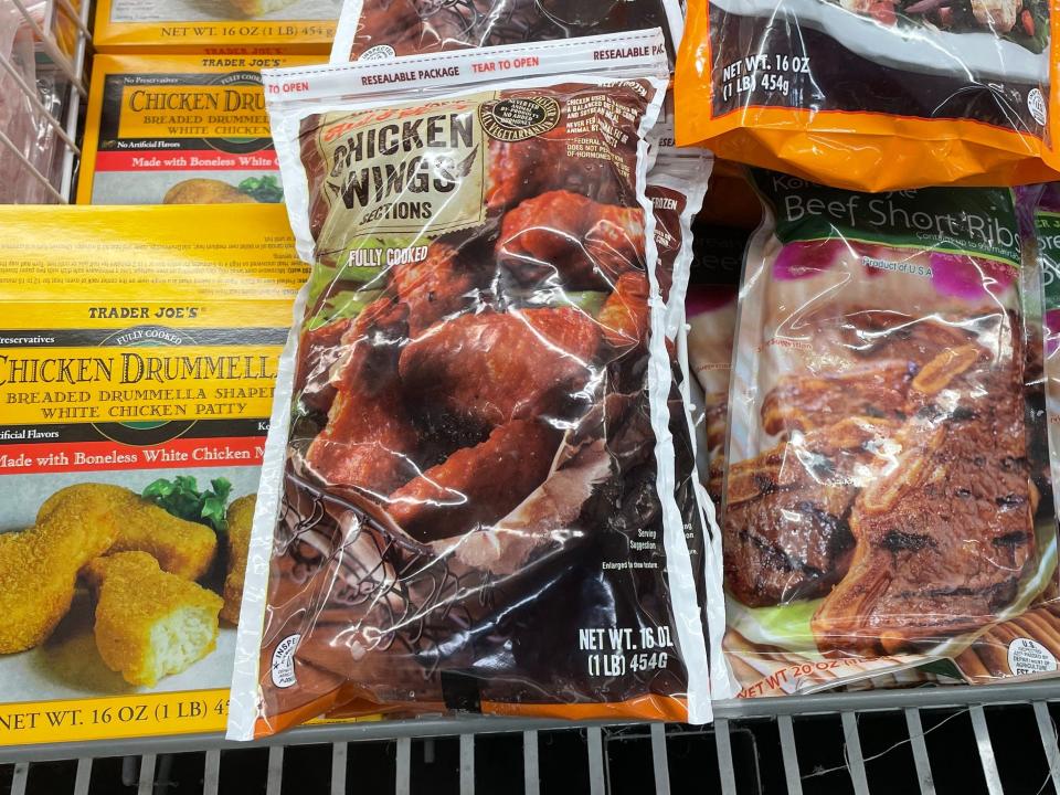 trader joes hot wings in freezer aisle