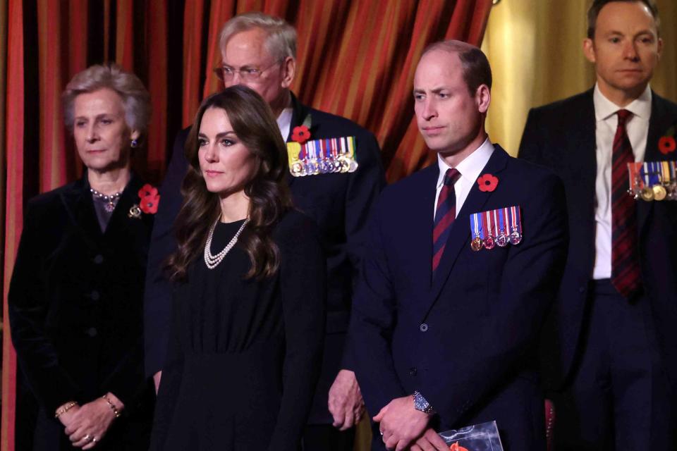 <p> Chris Jackson/Getty </p> Kate Middleton and Prince William attend the Festival of Remembrance at Royal Albert Hall in London on Nov. 11, 2023.