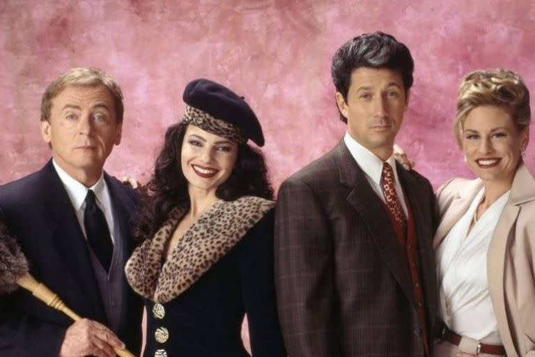 Los protagonistas de La Niñera: Daniel Davis, Fran Drescher, Charles Shaughnessy Y Lauren Lane