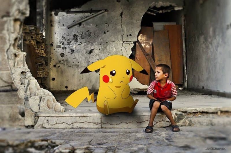 敘利亞內戰經年，戰火中的兒童想化身為神奇寶貝，讓人們把他帶走（敘利亞革命武力之音，RFS）