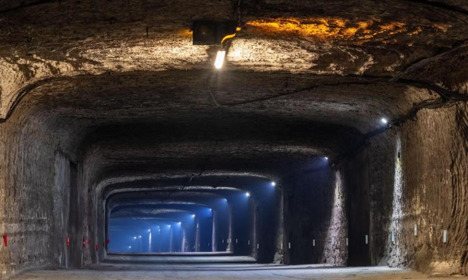 Underground tunnels at the Cricova winery in Moldova.