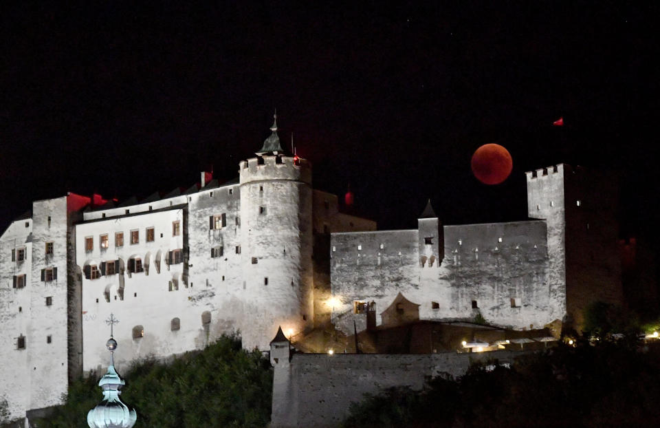 Over the Festung Hohensalzburg castle in Salzburg, Austria. (Photo: BARBARA GINDL via Getty Images)