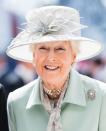 <p>She wore her pearl choker necklace to the Epsom Derby in 2019.</p>