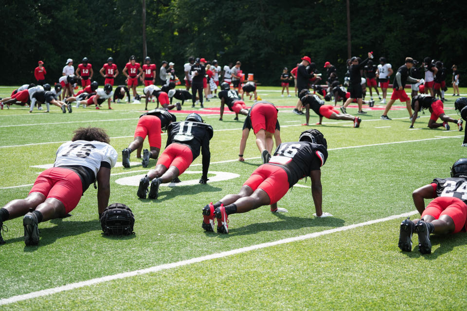 UC football has spent every day for the past week at Camp Higher Ground in Indiana. Cincinnati is in its 25th year of going to the camp, where it trains in isolation in preparation for the season.