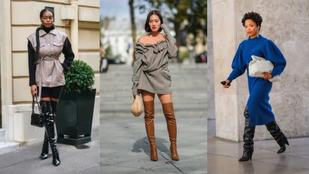 The styling possibilities are endless with over-the-knee boots.  (Photo: Getty Images/Edward Berthelot)