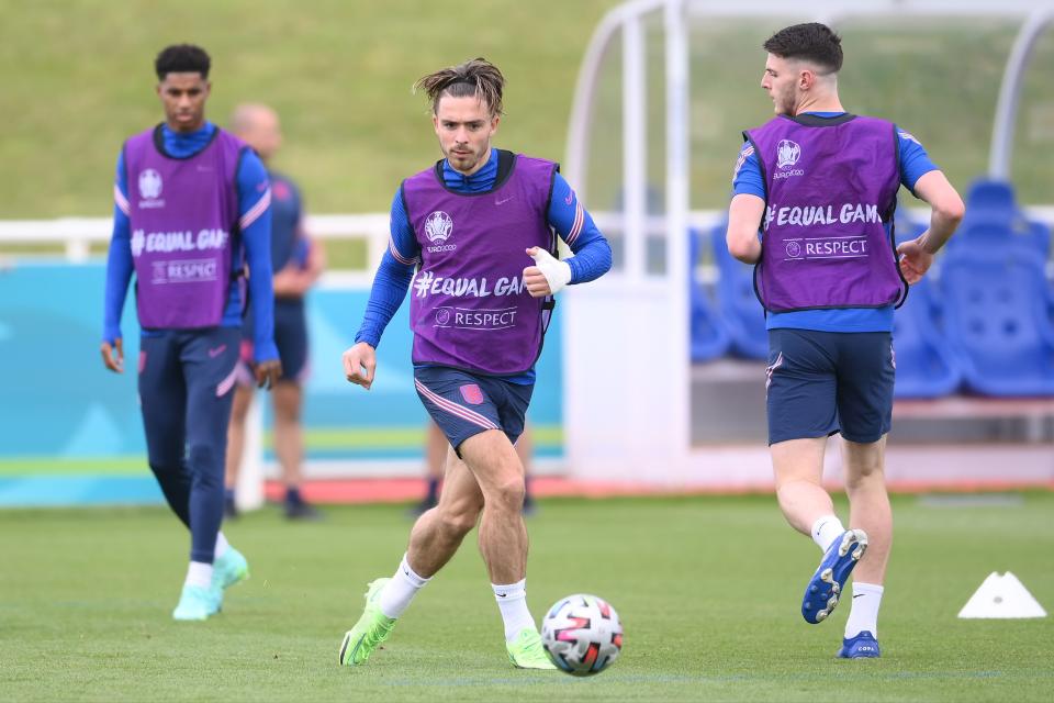 The rest of the England squad trained at St George's Park on Saturday (Getty Images)