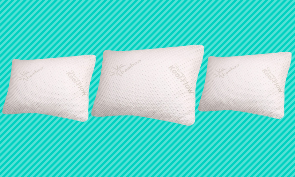 three memory foam pillows