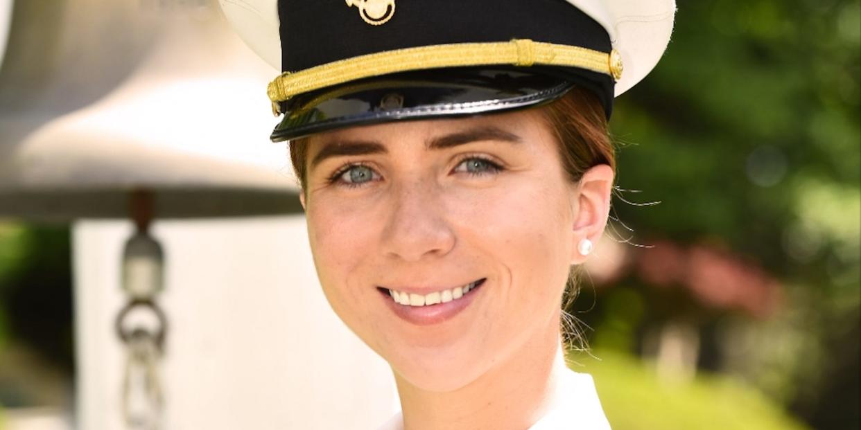 Hope Hicks, USMMA class of 2022, shown in uniform.
