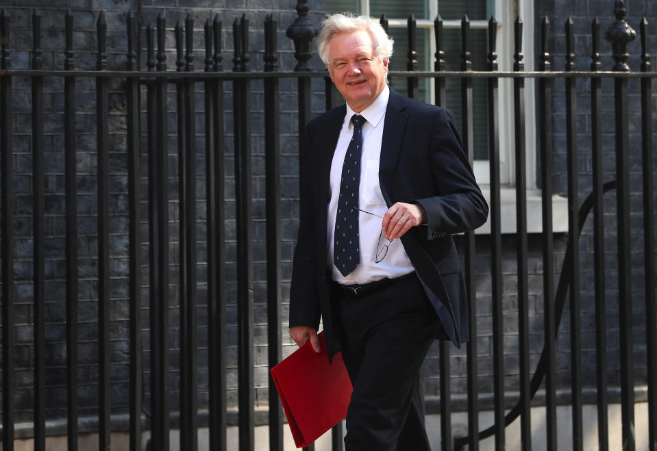 <em>Resignation – Brexit Secretary David Davis is reportedly likely to resign if Theresa May pushes ahead with the customs partnership plan (Picture: Reuters)</em>