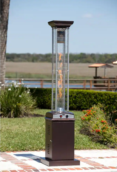 Hammered Bronze Gas Patio Heater by Fire Sense