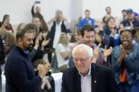 Democratic 2020 U.S. presidential candidate Sanders arrives to speak to supporters at a breakfast gathering in St. George, South Carolina
