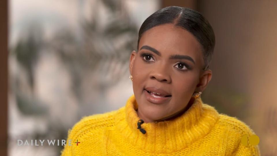 Candace Owens dans sa vidéo sur Brigitte Macron // Source : Candace Owens 