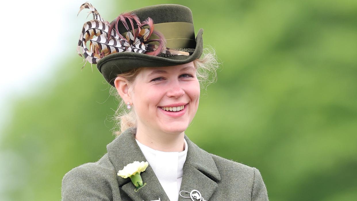   Lady Louise Windsor is set to take on bigger role- Lady Louise Windsor smiles whilst wearing a brooch from Prince Philip as she  attends day four of the Royal Windsor Horse Show at Home Park on May 15, 2022 in Windsor, England. 