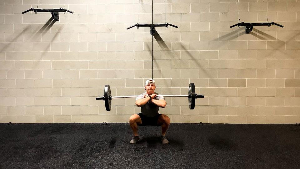 barbell workout, front squat