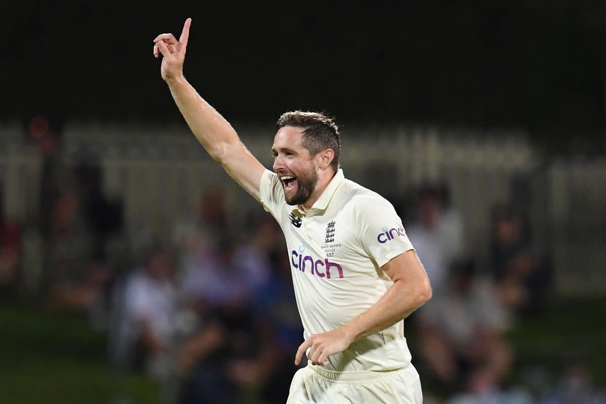 Chris Woakes was back in the wickets for Warwickshire in his first county championship match for 19 months (Darren England via AAP) (PA Media)