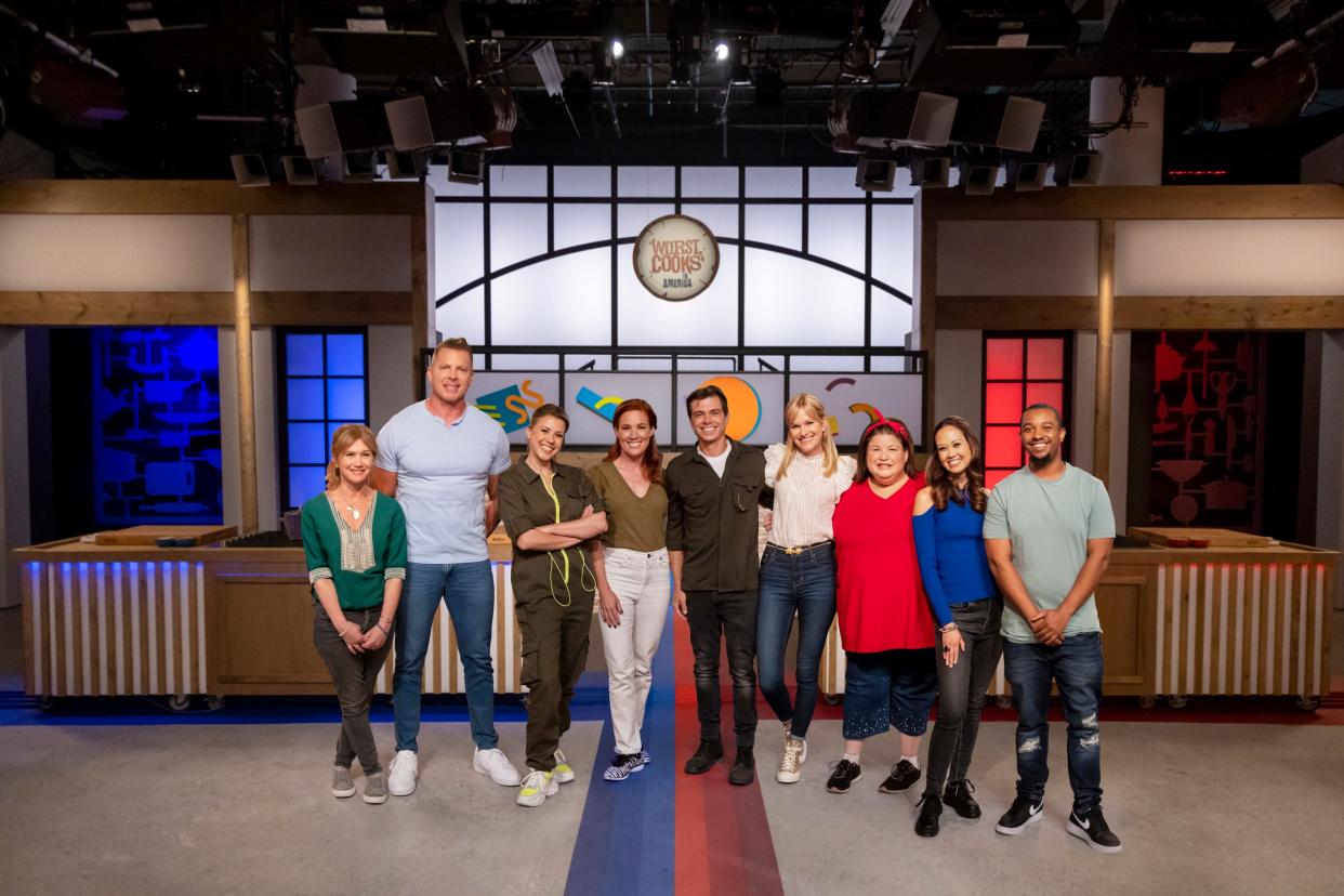"Worst Cooks in America Celebrity Edition" returns Sunday, April 24 with 90s stars (from left): Tracey Gold, Mark Long, Jodie Sweetin, Elisa Donovan, Matthew Lawrence, Nicholle Tom, Lori Beth Denberg, Jennie Kwan and Curtis Williams.