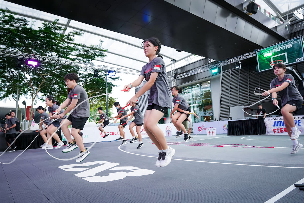 Youths showing off their skills at the Jump Rope Fiesta. (PHOTO: AC Leong/Sport Singapore)