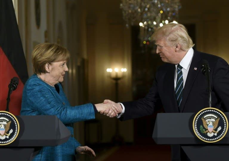 US President Donald Trump insisted at a tense Washington press conference Friday, following his first meeting with German Chancellor Angela Merkel, that "I'm a free trader but also a fair trader"