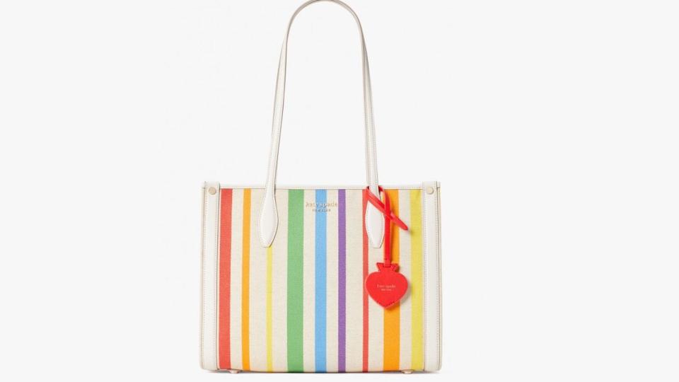 This striped bag is part of Kate Spade's 2021 collection.