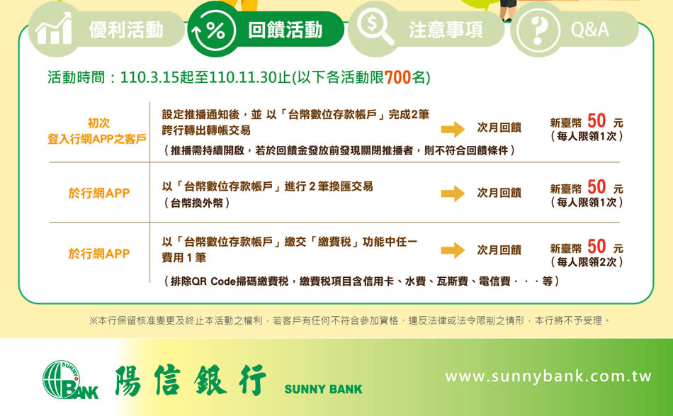 ▲利用陽信數位銀行，在家換匯也能賺回饋。