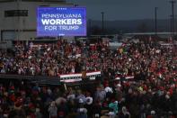 U.S. President Donald Trump holds a campaign event in Martinsburg, Pennsylvania