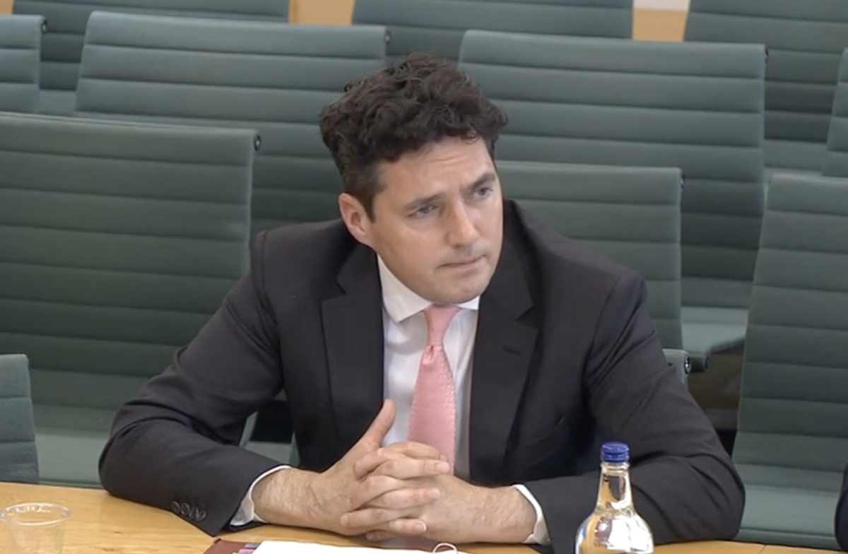 Huw Merriman, the rail minister, appearing at the transport select committee (UK Parliament)
