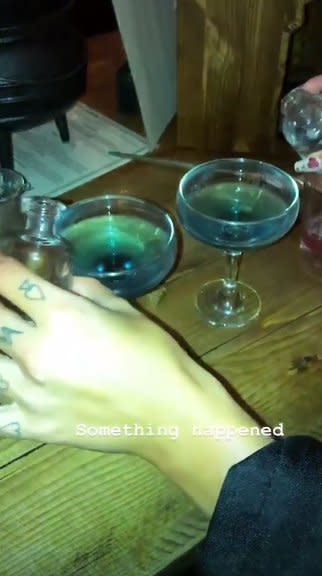 Spotted: Nelson's distinctive finger tattoos could be seen in Hughes' Instagram video (Instagram: Chris Hughes)