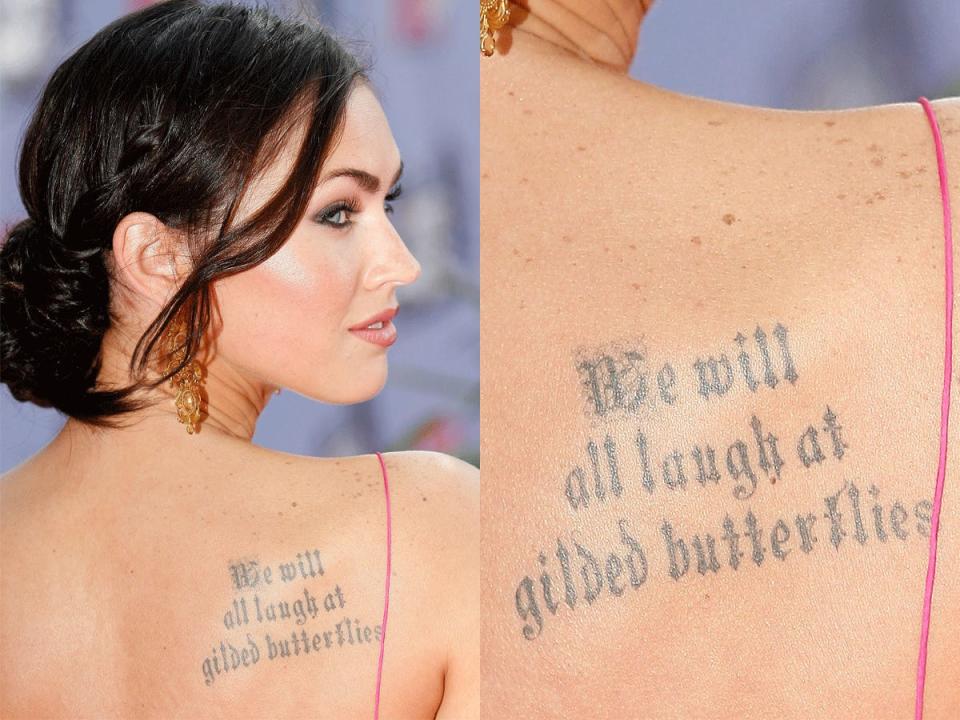 megan fox back tattoo