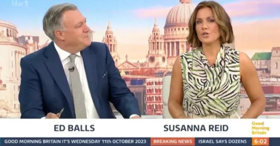 Reid and Ed Balls weighed in on Holly Willoughby’s This Morning exit on Good Morning Britain (ITV)