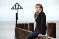 Climate Scientist Corinne Le Quere poses for a picture along the coastline at Wells-Next-The-Sea in Norfolk