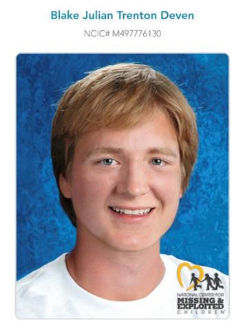 An age progressed photo of Blake Deven provided to the Fayetteville Police Department by the National Center for Missing and Exploited Children.