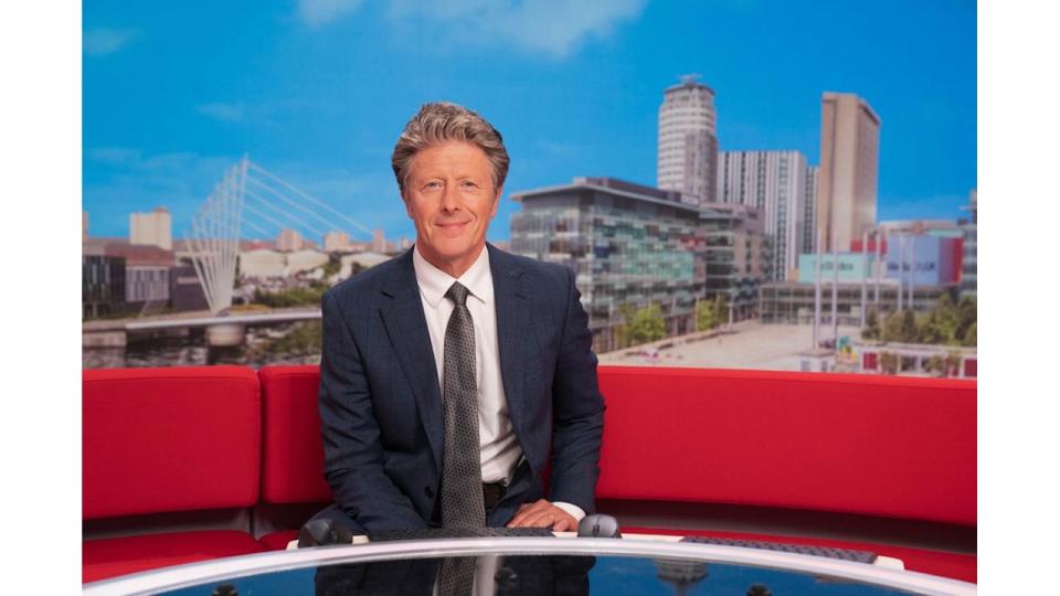 Charlie Stayt on the set of BBC Breakfast