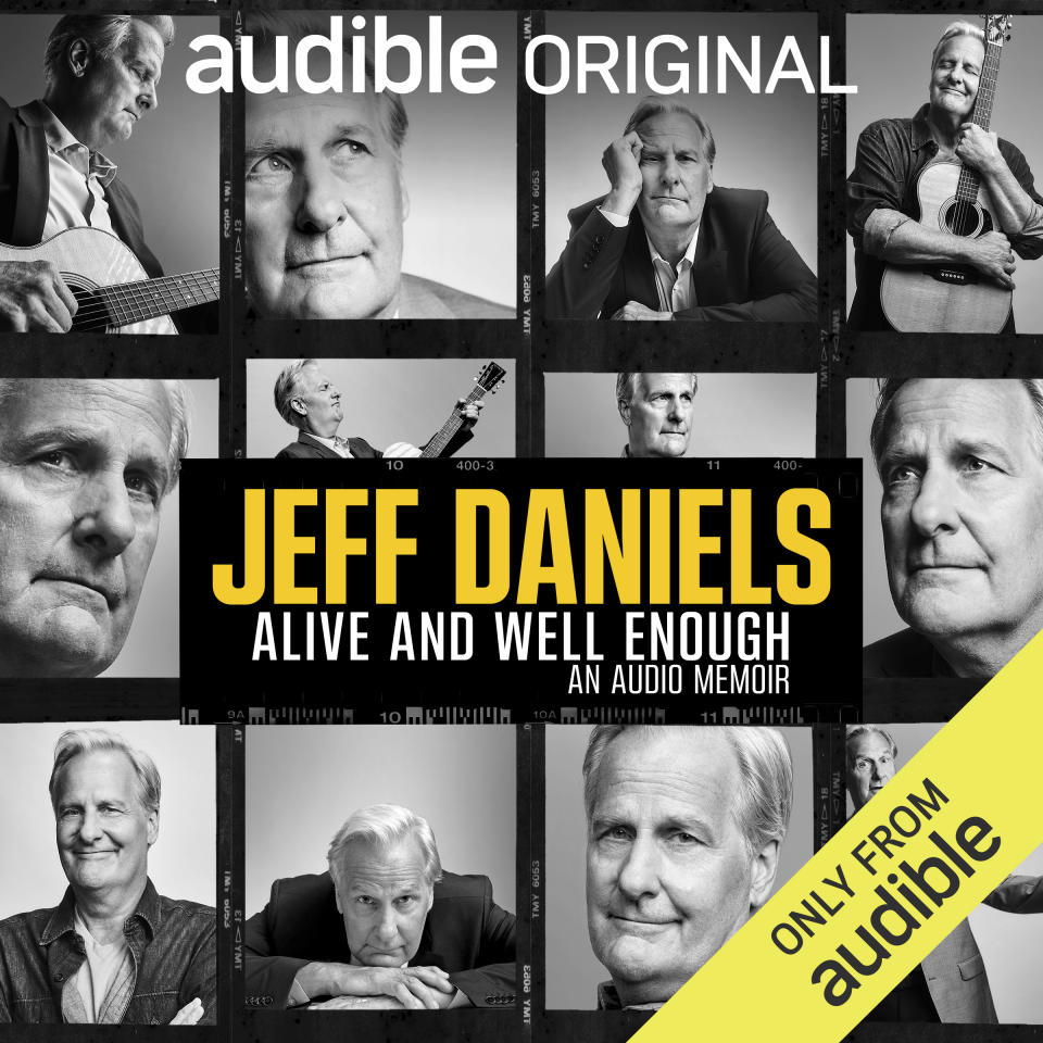 This image released by Audible shows cover art for "Alive and Well Enough," an audio memoir by Jeff Daniels. (Audible via AP)