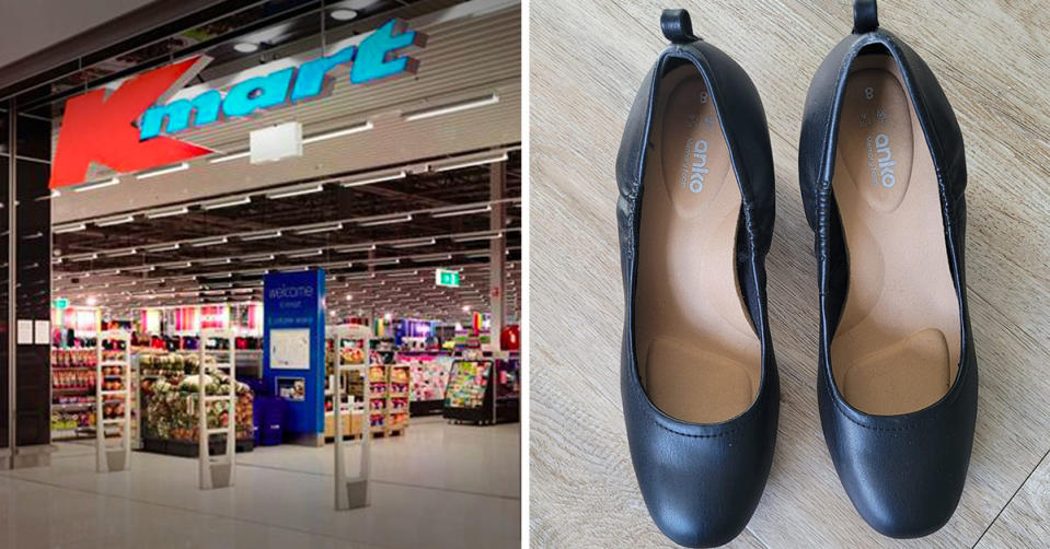 L: Kmart store. R: Kmart shoes
