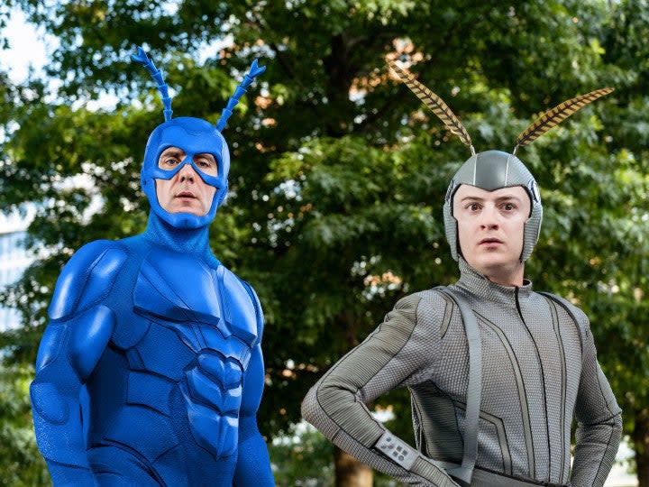 Peter Serafinowicz and Griffin Newman in ‘The Tick’Amazon Prime