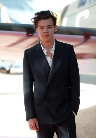 Actor Harry Styles arrives for the world premiere of Dunkirk in London, Britain, July 13, 2017. REUTERS/Peter Nicholls/Files