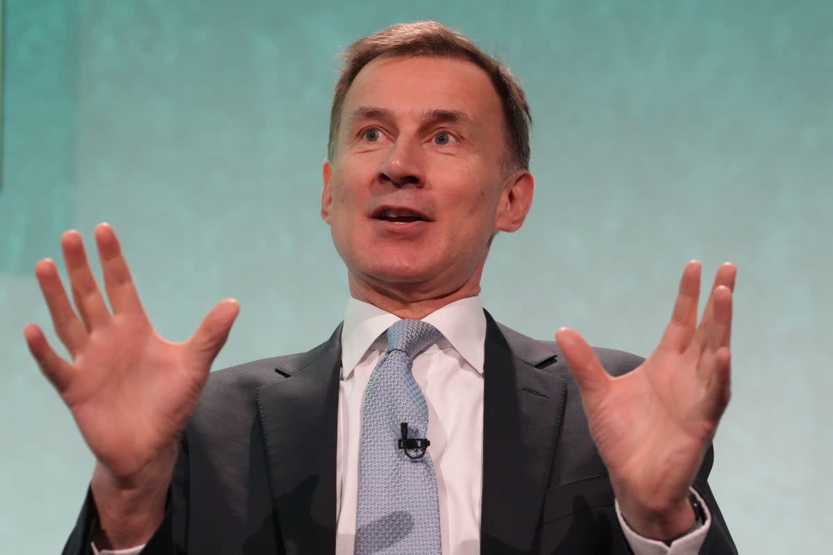 Jeremy Hunt insisted there is “light at the ed of the tunnel” if the Government sticks to its economic plan. (PA Wire)