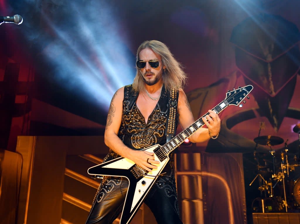 Richie Faulkner performing with Judas Priest in 2019 (Getty Images)