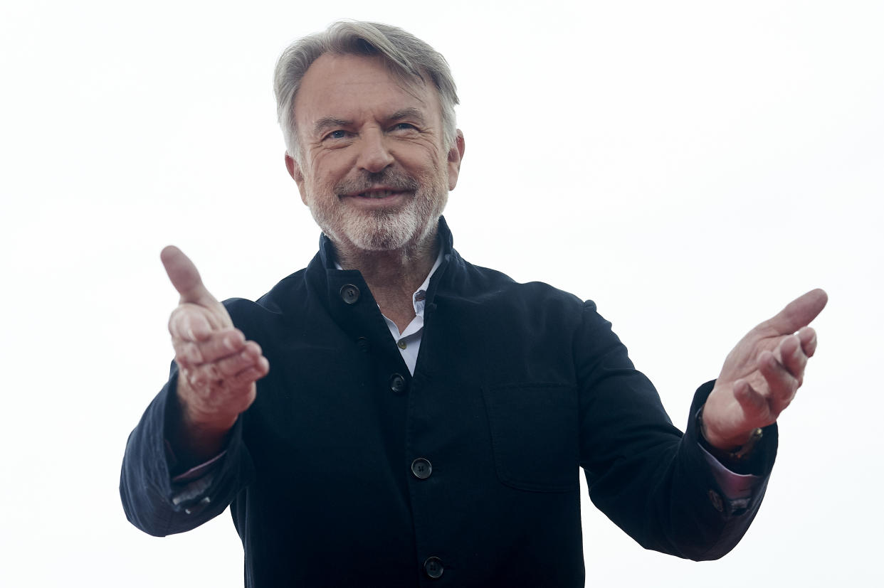 Sam Neill attends a photocall during on day 9 of the 52nd edition of the Sitges Fantastic Film Festival on October 11, 2019 in Sitges, Spain. (Photo by Borja B. Hojas/Getty Images)