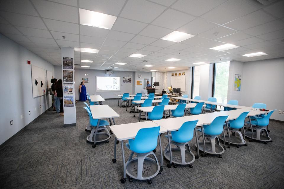 A classroom at Tallahassee Collegiate Academy as seen on Monday, Aug. 7, 2023. 