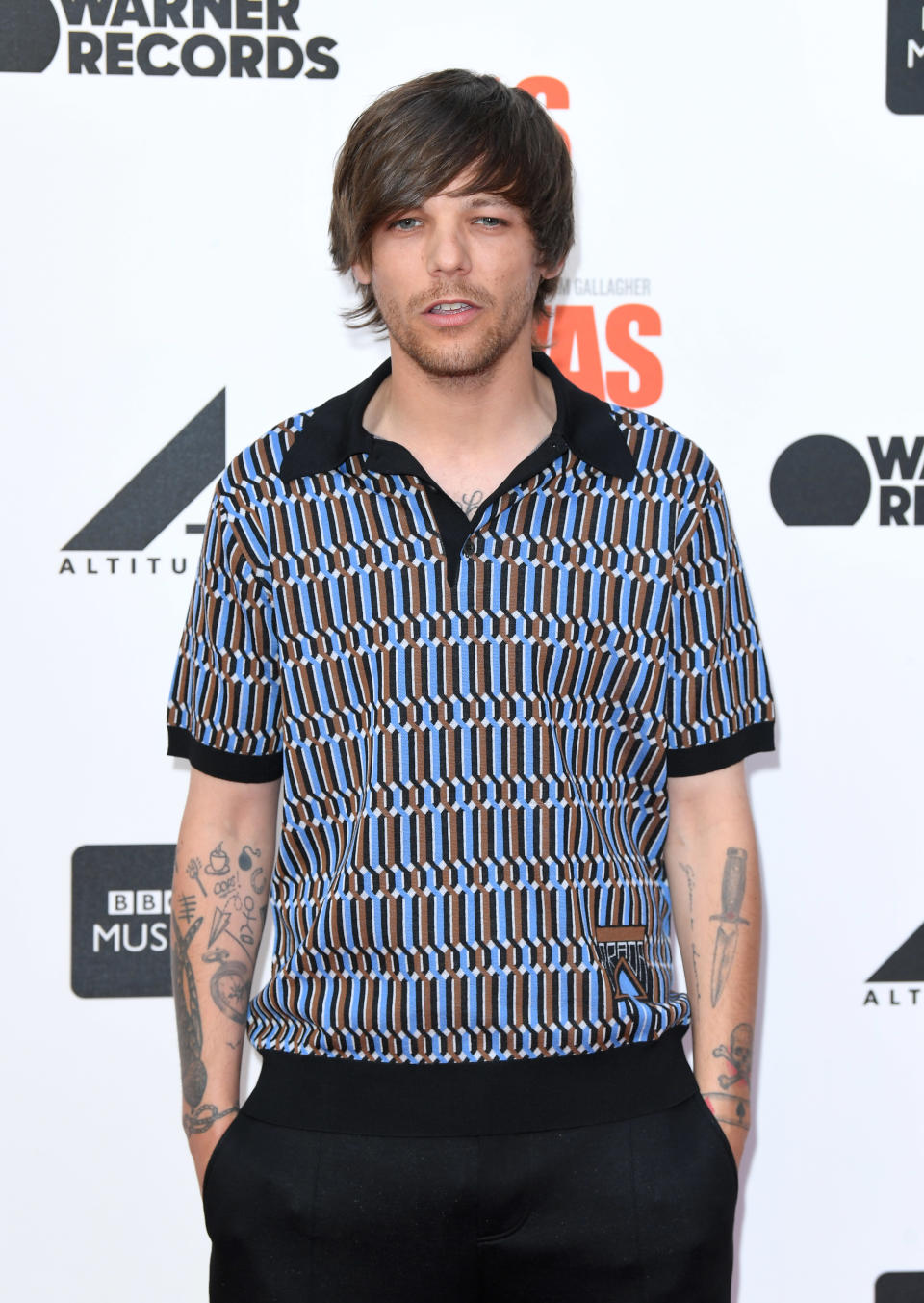 LONDON, ENGLAND - JUNE 06: Louis Tomlinson attends the World Premiere of "Liam Gallagher: As It Was" at Alexandra Palace on June 06, 2019 in London, England. (Photo by Karwai Tang/WireImage)