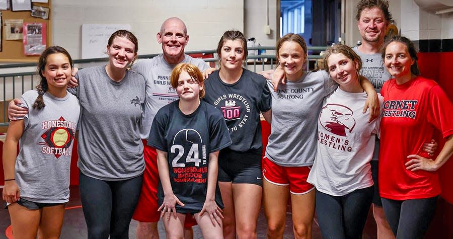 More than a dozen girls of all ages and abilities turned out for Honesdale's very first girls wrestling Open House. The Lady Hornets are preparing for their inaugural season as an officially sanctioned PIAA sport.