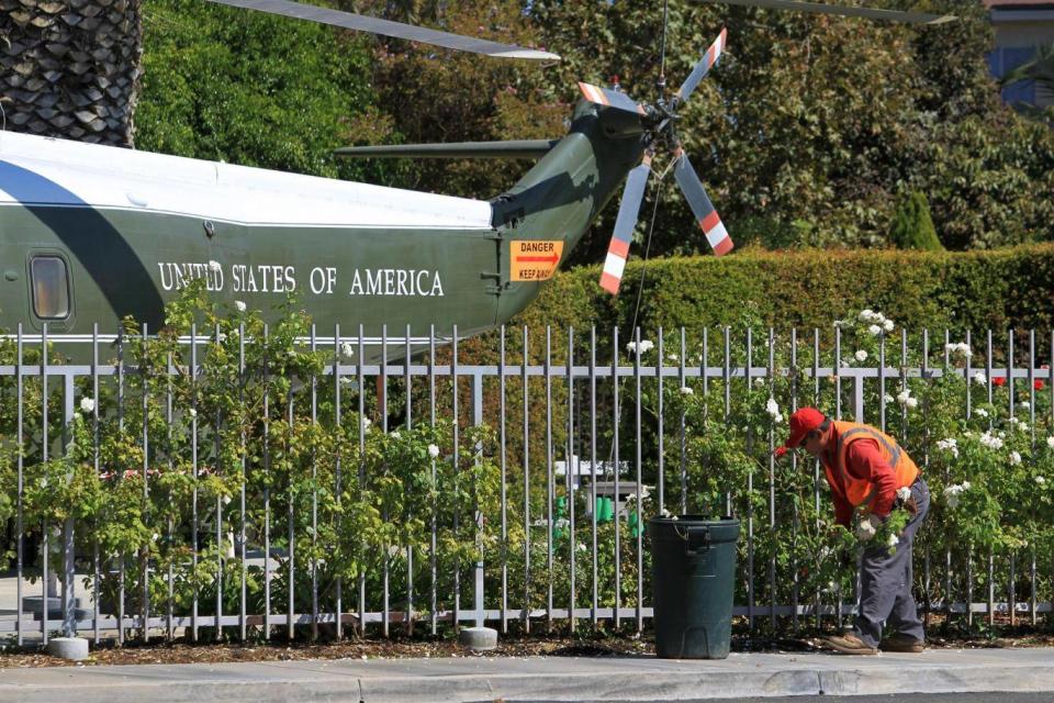 The army helicopter that flew Richard Nixon from the White House following his 1974 resignation (Getty)