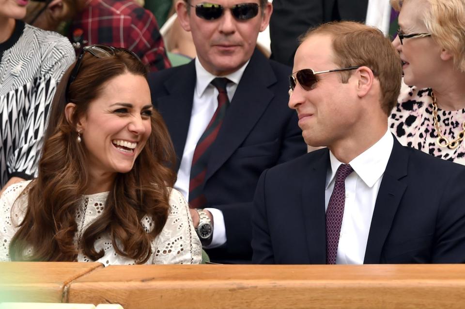 Kate Middleton and Prince William at Wimbledon in 2014