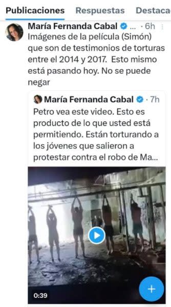Captura de pantalla cuenta de X de María Fernanda Cabal, diputada de Colombia