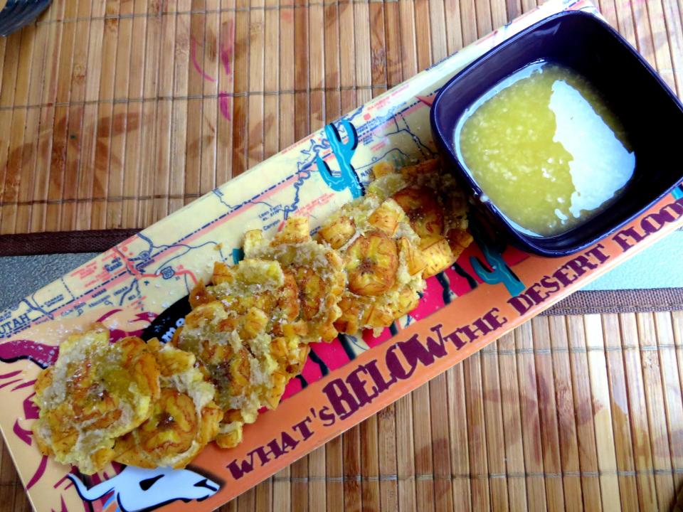 An order of tostones at Bamboo Fire Café in Delray Beach.