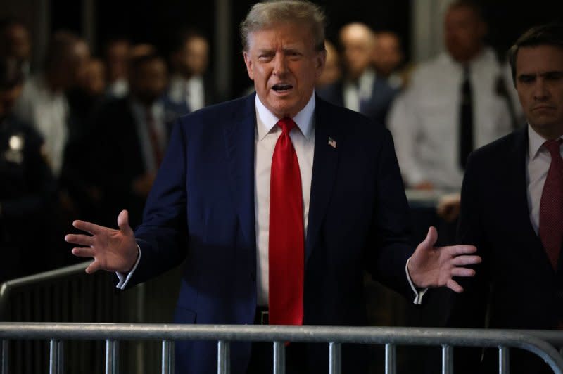 The judge issued a gag order against Donald Trump and later expanded it to bar him from making comments about those involved in the trial and their families. Pool Photo by Jefferson Siegel/UPI