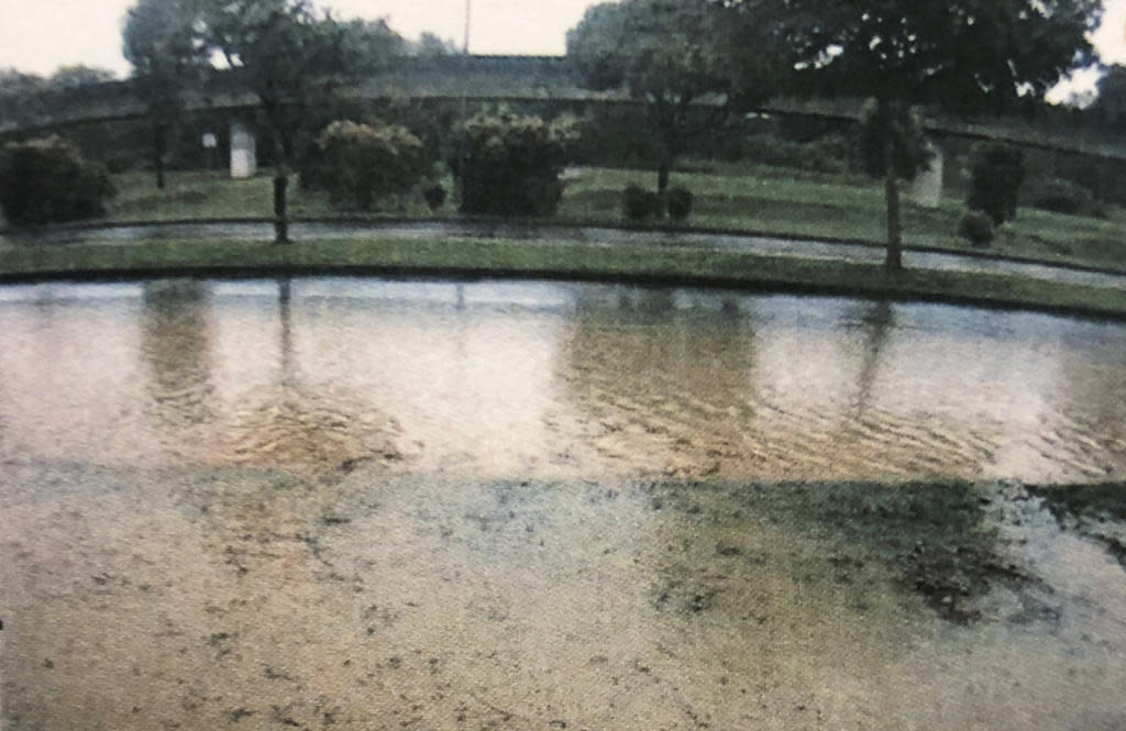 A drain along Tampines Ave 12 was overwhelmed by the intense rainfall on 12 January, causing a flash flood. PHOTO: PUB