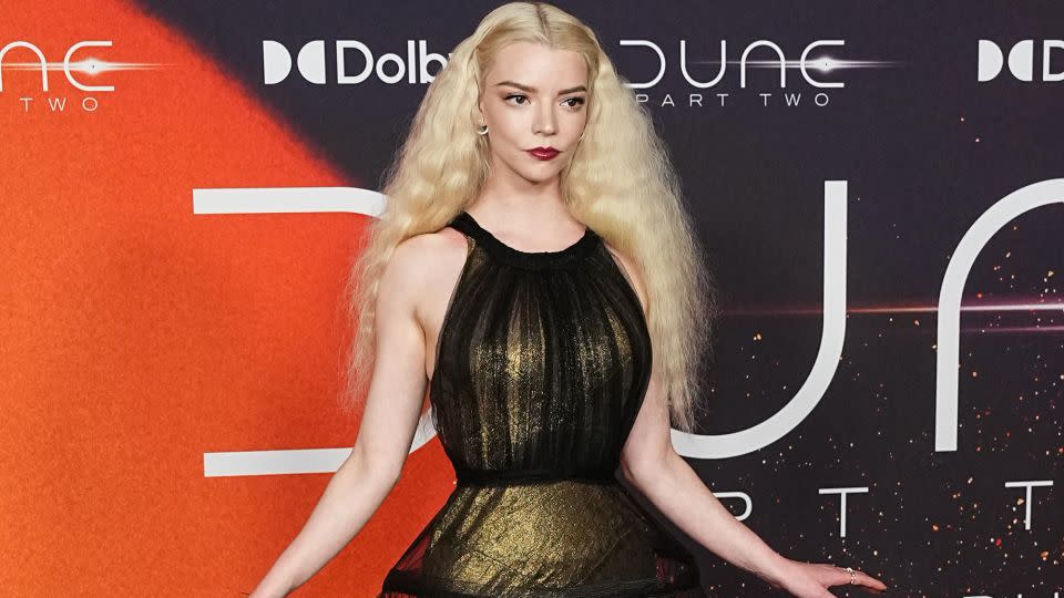 Anya Taylor-Joy in a voluminous Maison Margiela couture gown at the New York premiere of “Dune: Part Two” on February 26. - John Nacion/Getty Images
